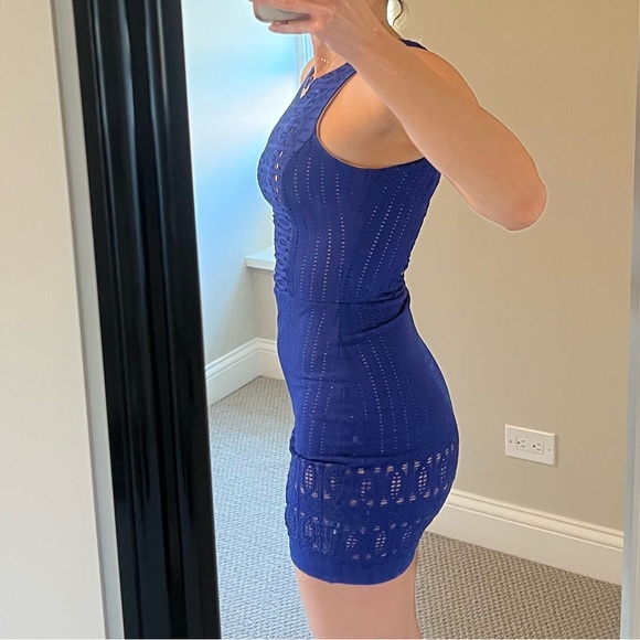 Bodycon blue dress; great condition - Picture 1 of 5